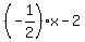 %28-1%2F2%29x-2