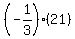 %28-1%2F3%29%28%2B21%29