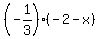 %28-1%2F3%29%28-2-x%29