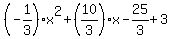 %28-1%2F3%29x%5E2%2B%2810%2F3%29x-25%2F3%2B3