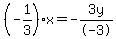 %28-1%2F3%29x+=+-3y%2F-3