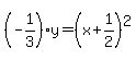 %28-1%2F3%29y=%28x%2B1%2F2%29%5E2