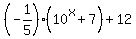 %28-1%2F5%29%2810%5Ex%2B7%29%2B12