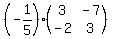 %28-1%2F5%29%2A%28matrix%282%2C2%2C3%2C-7%2C-2%2C3%29%29