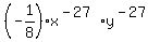 %28-1%2F8%29%2Ax%5E%28-27%29%2Ay%5E%28-27%29