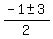 %28-1+%2B-+3%29%2F2