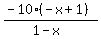 %28-10%28-x%2B1%29%29%2F%281-x%29