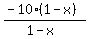 %28-10%281-x%29%29%2F%281-x%29