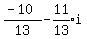 %28-10%29%2F13+-+expr%2811%2F13%29i