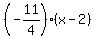 %28-11%2F4%29%2A%28x-2%29