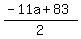 %28-11a%2B83%29%2F2