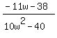 %28-11w-38%29%2F%2810w%5E2-40%29