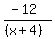 %28-12%29%2F%28%28x%2B4%29%29