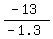 %28-13%29%2F%28-1.3%29