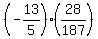 %28-13%2F5%29%2A%2828%2F187%29