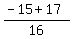 %28-15+%2B+17%29%2F16