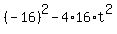 %28-16%29%5E2+-+4%2A16%2At%5E2