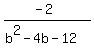 %28-2%29%2F%28b%5E2-4b-12%29+