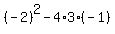 %28-2%29%5E2-4%2A3%2A%28-1%29