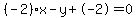 %28-2%29x-y%2B-2=0