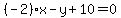 %28-2%29x-y%2B10=0