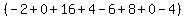 %28-2%2B0%2B16%2B4-6%2B8%2B0-4%29
