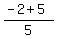 %28-2%2B5%29%2F5