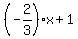 %28-2%2F3%29x%2B1