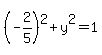 %28-2%2F5%29%5E2%2By%5E2=1