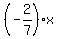 %28-2%2F7%29x