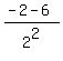 %28-2-6%29%2F2%5E2