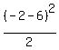 %28-2-6%29%5E2%2F2