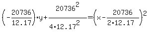 %28-20736%2F12.17%29y%2B20736%5E2%2F%284%2A12.17%5E2%29=%28x-20736%2F%282%2A12.17%29%29%5E2