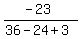 %28-23%29%2F%2836+-+24+%2B+3%29