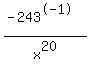%28-243%5E-1%29%2Fx%5E20