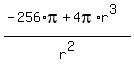 %28-256%2Api+%2B+4pi%2Ar%5E3%29%2Fr%5E2
