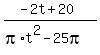 %28-2t%2B20%29%2F%28pi%2At%5E2+-+25pi%29