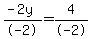 %28-2y%29%2F-2=4%2F-2