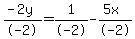 %28-2y%29%2F-2+=+1%2F-2-%285x%29%2F-2