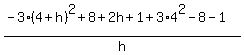 %28-3%284%2Bh%29%5E2%2B8%2B2h%2B1%2B3%2A4%5E2-8-1%29%2Fh