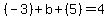 %28-3%29%2Bb%2B%285%29=4