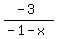 %28-3%29%2F%28-1-x%29