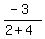 %28-3%29%2F%282%2B4%29