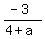 %28-3%29%2F%284%2Ba%29