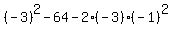 %28-3%29%5E2-64-2%28-3%29%28-1%29%5E2