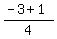%28-3%2B1%29%2F4