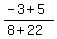 %28-3%2B5%29%2F%288%2B22%29