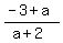 %28-3%2Ba%29%2F%28a%2B2%29