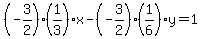 %28-3%2F2%29%281%2F3%29x-%28-3%2F2%29%281%2F6%29y=1