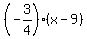 %28-3%2F4%29%28x-9%29